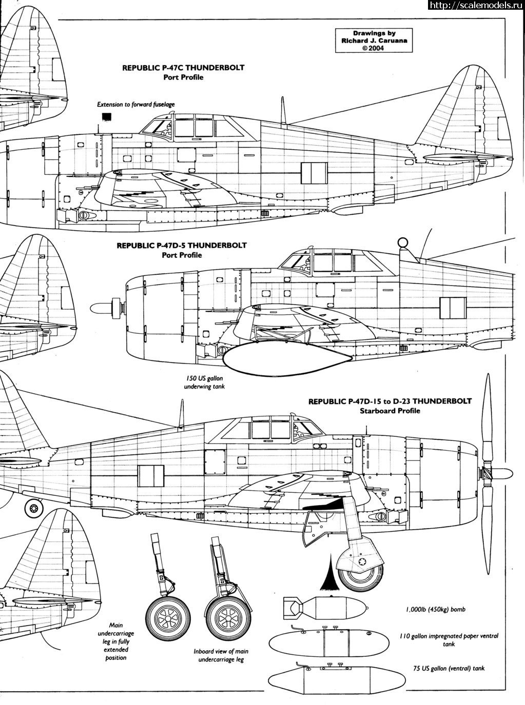 P 47 thunderbolt чертеж