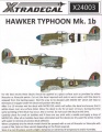  Xtradecal: 1/24   Hawker Typhoon Mk.1b