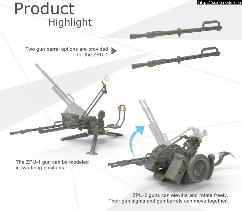 1455463539_003.jpg :  MENG Model 1/35 Russian Light AA Gun Set  