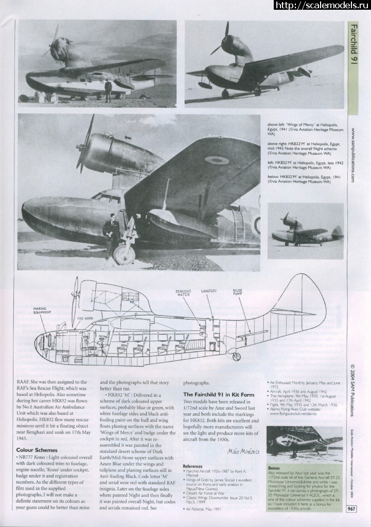 1457295418_Scale_Aviation_Modeller_2004-10-2.jpg : #1234752/ 1/72 Azur Fairchild 91 VIRGEN DE CHAMORRO. .  