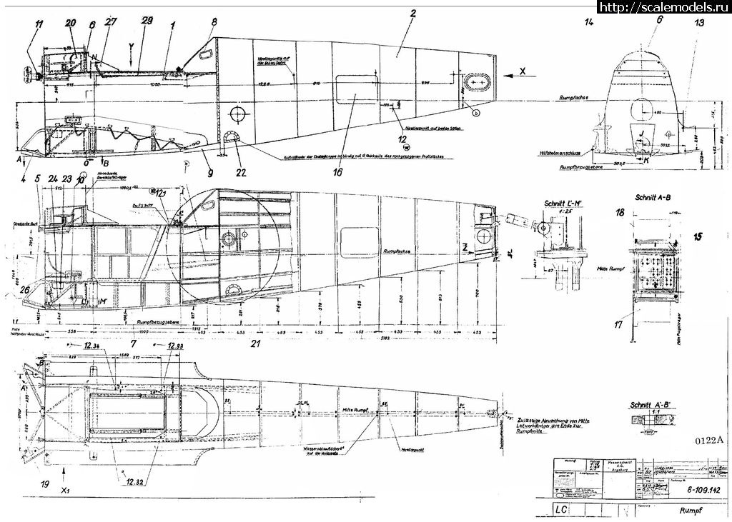 Bf 109 чертеж