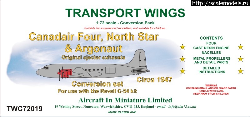 1469598657_image.jpeg :  AIM72 Transport wings 1/72 DC-4/C-54  