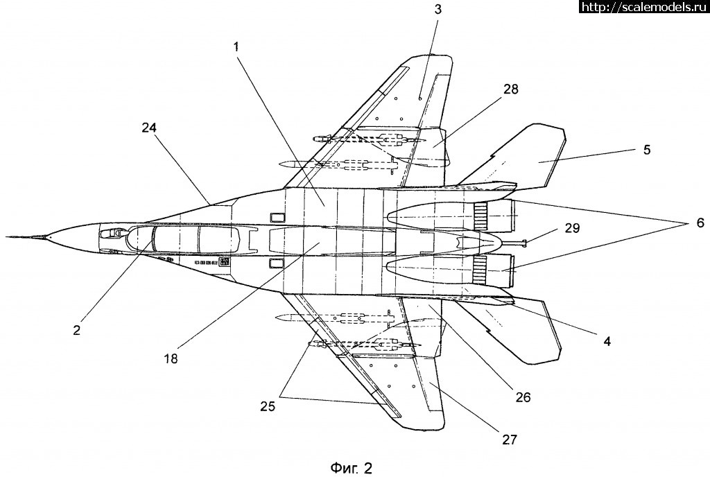 Чертеж истребителя миг 29