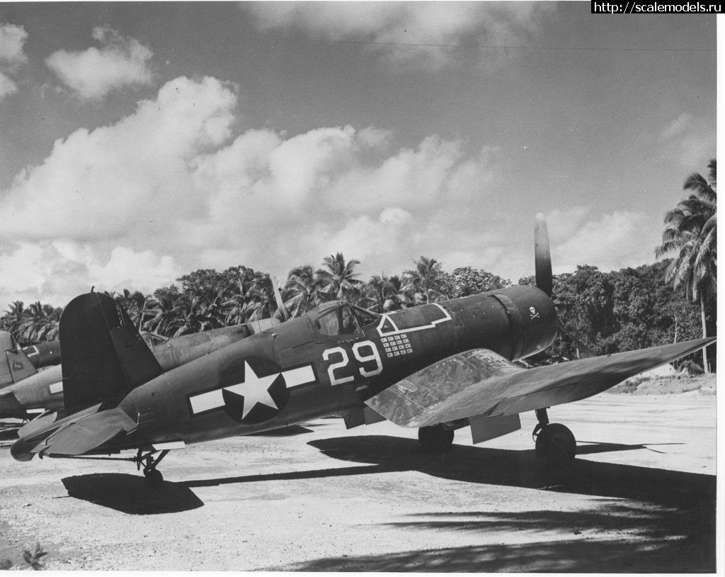 1472979266_F4U-1ACorsairaircraftofVF-17isonthegroundatBouganvilleThisisIkeKepfordsaircraft_zps3a460011.jpg : #1291045/ F4U-1D Trumpeter 1/32  