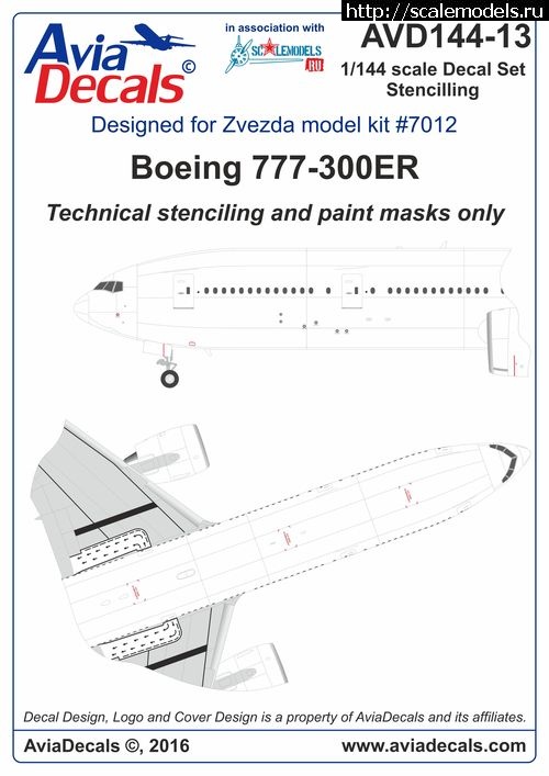 1474526906_AVD144-13-Cover.jpg :  AviaDecals  Boeing 777-300ER   1/144  