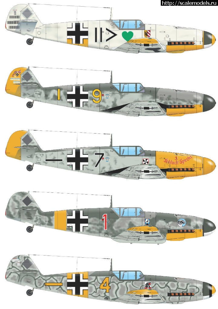 1487169078_varianty.JPG :  Eduard 1/48 Bf-109F-2 ProfiPack  
