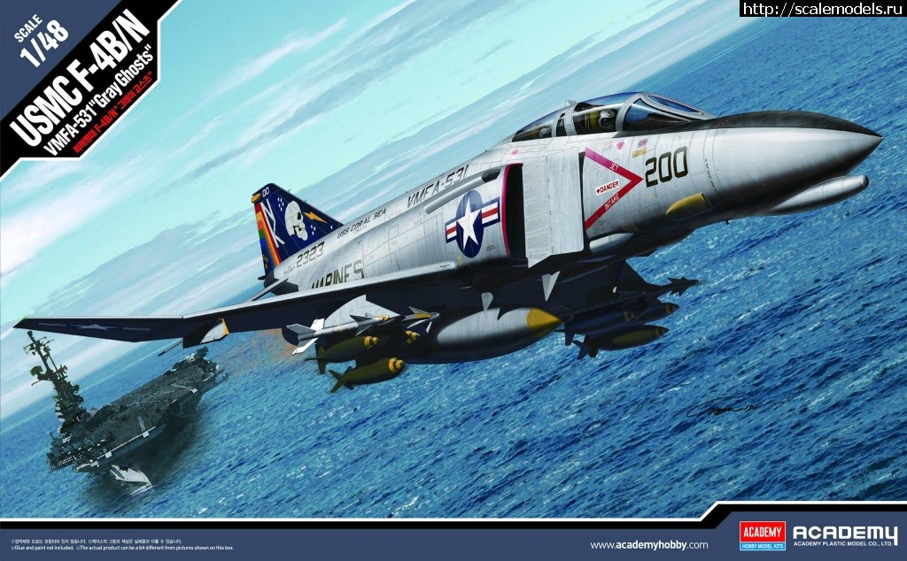 1488267522_17017196_1640418859320639_5246252971461891025_o.jpg :  Academy 1/48 USMC F-4B/N Phantom II VMFA-531 Gray Ghosts  