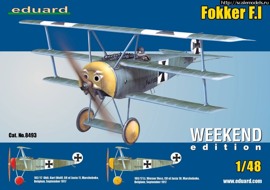 1490614226_17504940_1605481829466758_5548663873672657649_o.jpg :  Eduard 1/48 Fokker F.I (Weekend edition)  