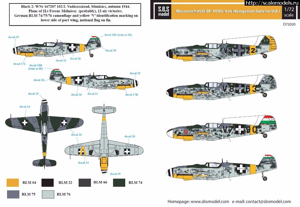 1491980890_17879995_1412734952080228_8233971383914904320_o.jpg :   SBS Model 1/72 & 1/48 Messerschmitt Bf-109G-6 in Hungarian service Vol I. WW II   