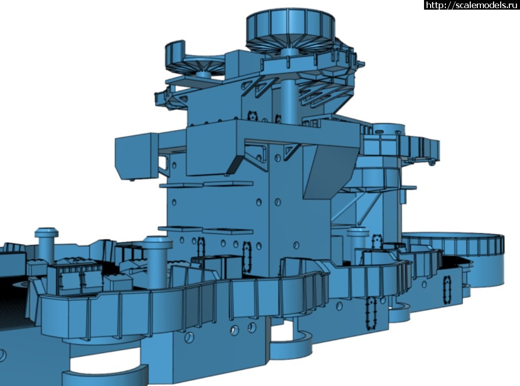 1491983890_710x528_18407102_10613584_1491916529.jpg :  Model Monkey 1/350 USS West Virginia BB-48 Superstructure (1941)  