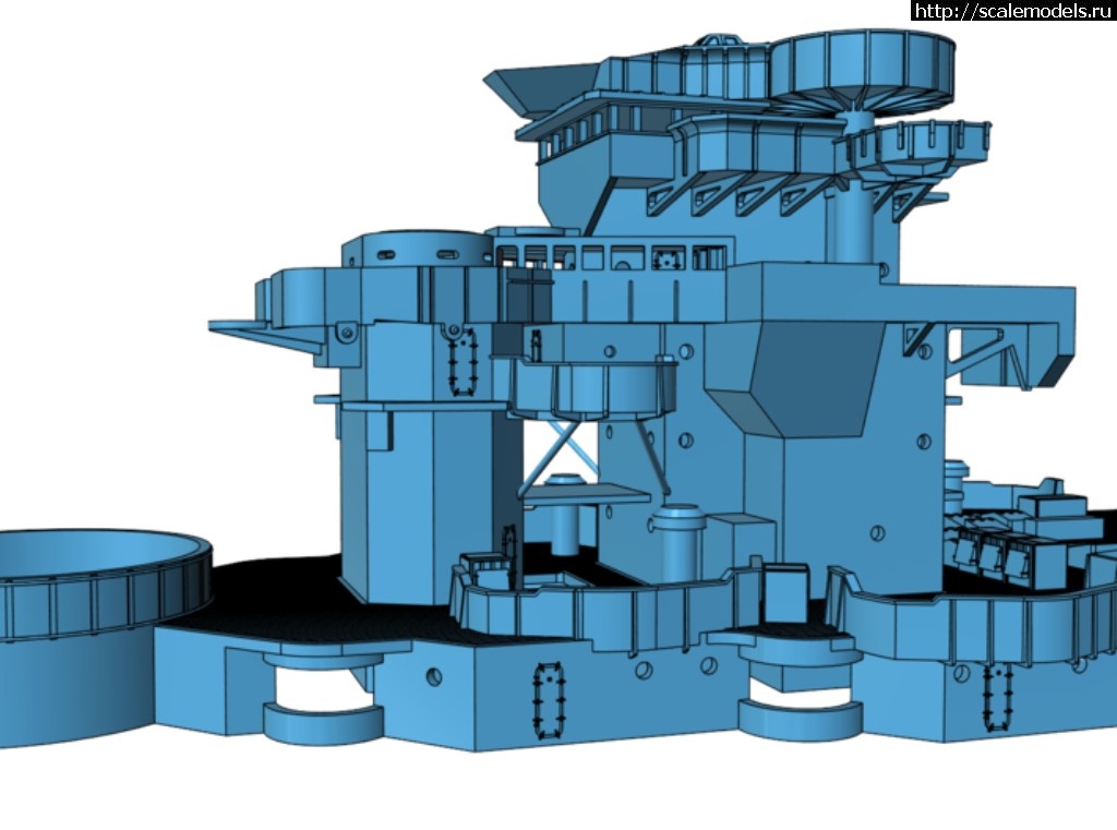 1491983892_710x528_18407106_10613584_1491916529.jpg :  Model Monkey 1/350 USS West Virginia BB-48 Superstructure (1941)  