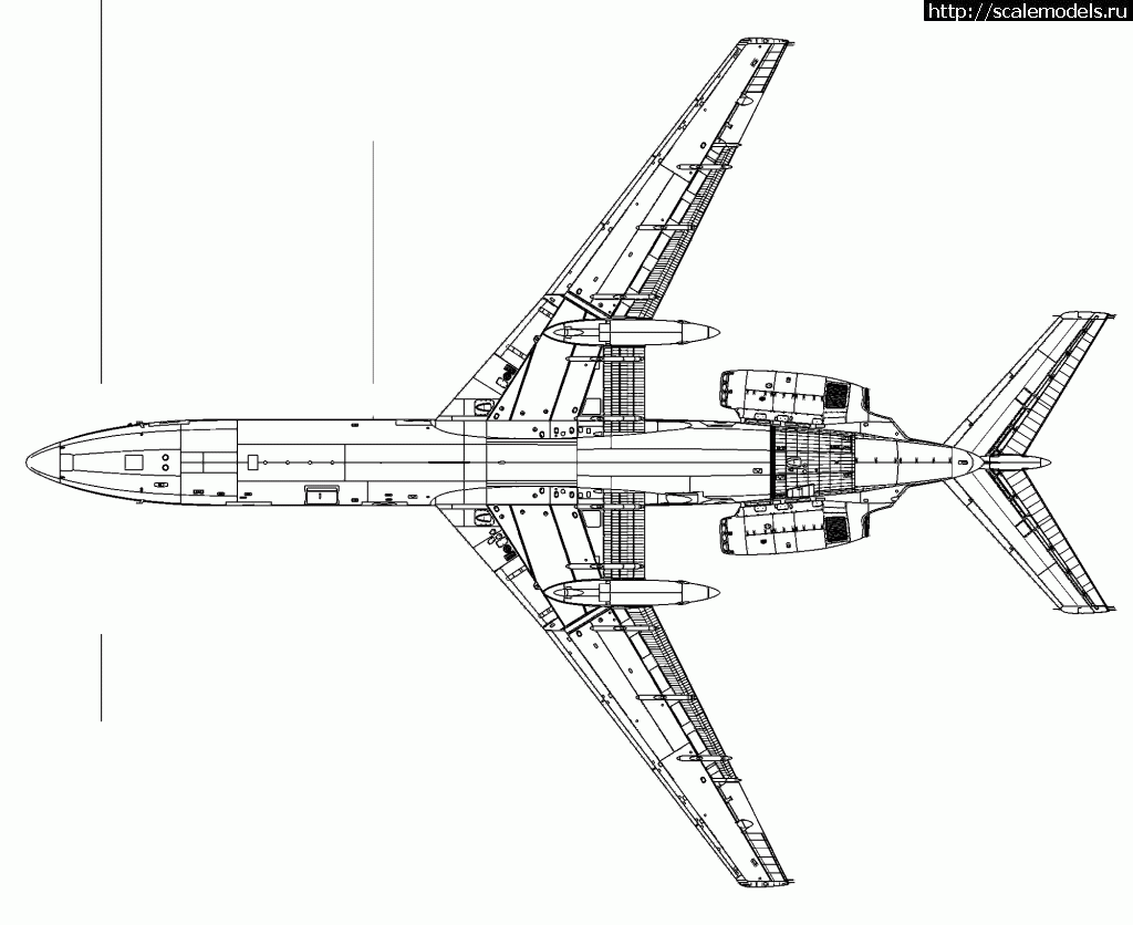 Ту 154 чертеж сверху