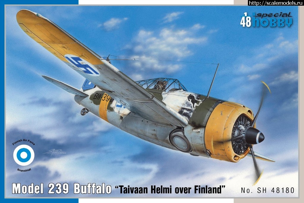 1495715451_SH48180-model-239-Buffalo.jpg :  Special Hobby 1/48 Brewster Buffalo model 239 Taivaan Helmi over Finland  