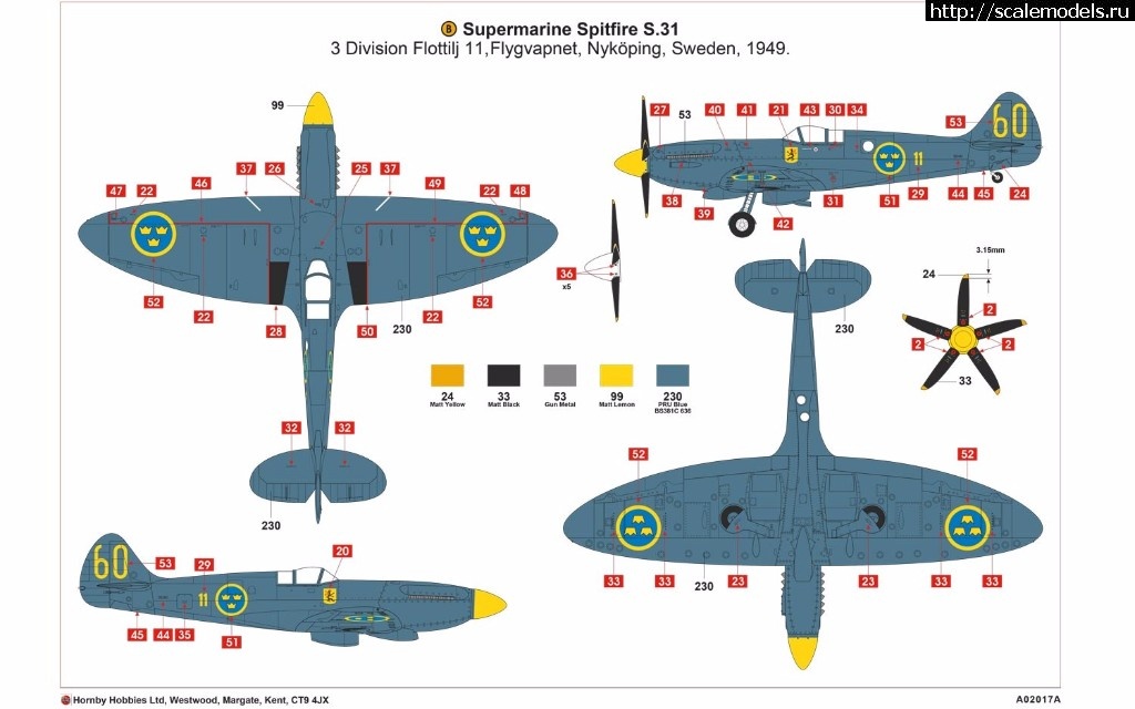 1495813676_a02017a-spitfire-b-layout.jpg :  Airfix 1/72 Supermarine Spitfire PR.XIX  