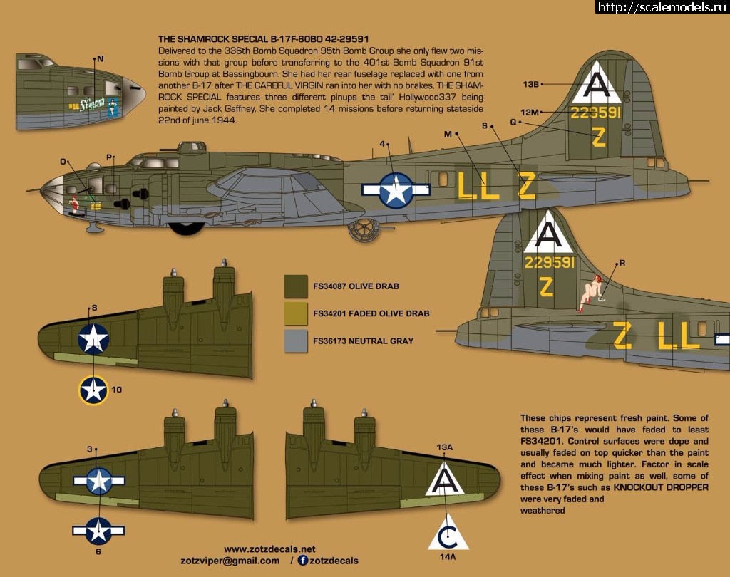 1496821727_18595506_1836226309974526_8890244744708875634_o.jpg :   Zotz Decals 1/32 B-17F Part 1 & 2  