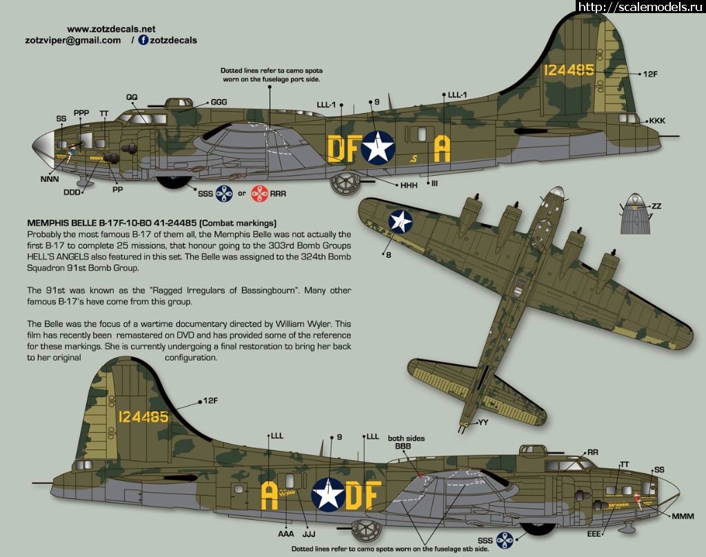 1496821729_18839804_1841561712774319_7120955778090762475_o.jpg :   Zotz Decals 1/32 B-17F Part 1 & 2  