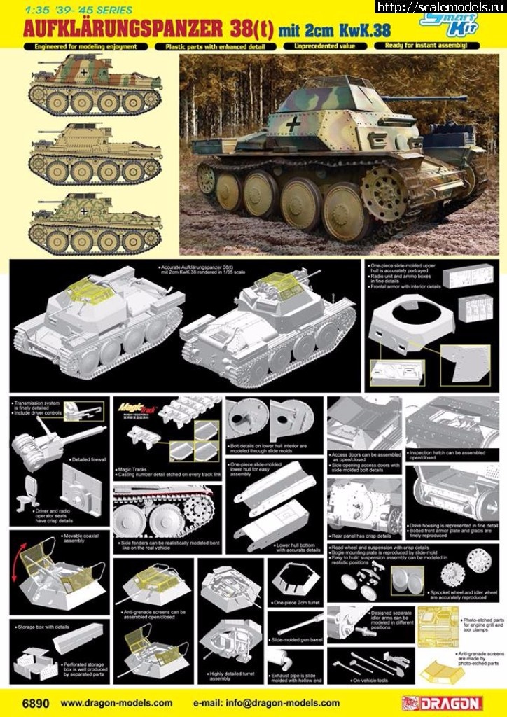 1498722204_19511229_1821079137918564_7373049990705423312_n.jpg :  Dragon 1/35 Aufklarungspanzer 38(t) mit 2cm Kw.K.38  