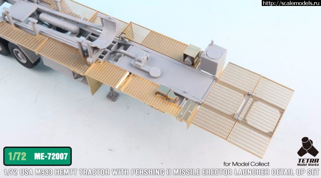 1500276561_19959147_1607587599274889_8110229719544046634_n.jpg :  Tetra Model Works 1/72 USA M983 Tractor w/Pershing II Missile Erector Launcher Detail up set  