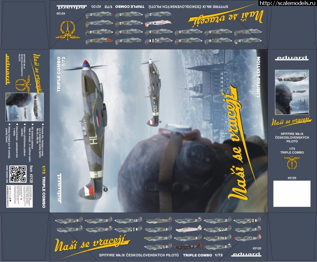 1501576204_19942678_1732486686766271_5773195427405208652_o.jpg :  Eduard 1/72 Spitfire Nasi se vraceji (triple combo limited edition)  