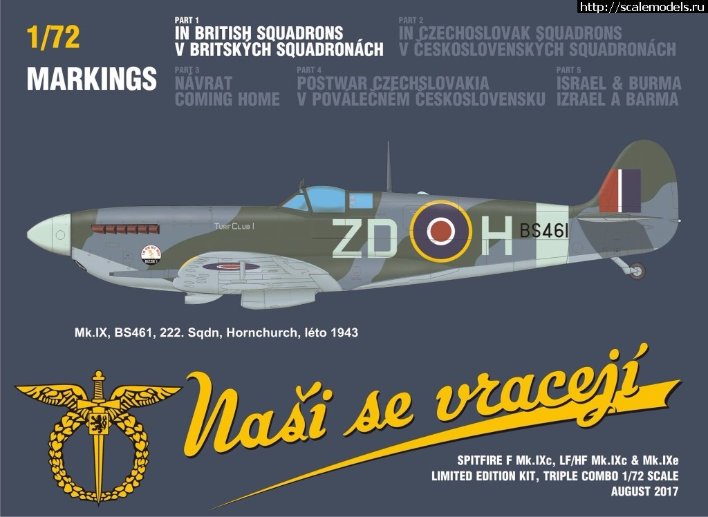 1501576206_20121166_1739538336061106_5641036936628432733_o.jpg :  Eduard 1/72 Spitfire Nasi se vraceji (triple combo limited edition)  