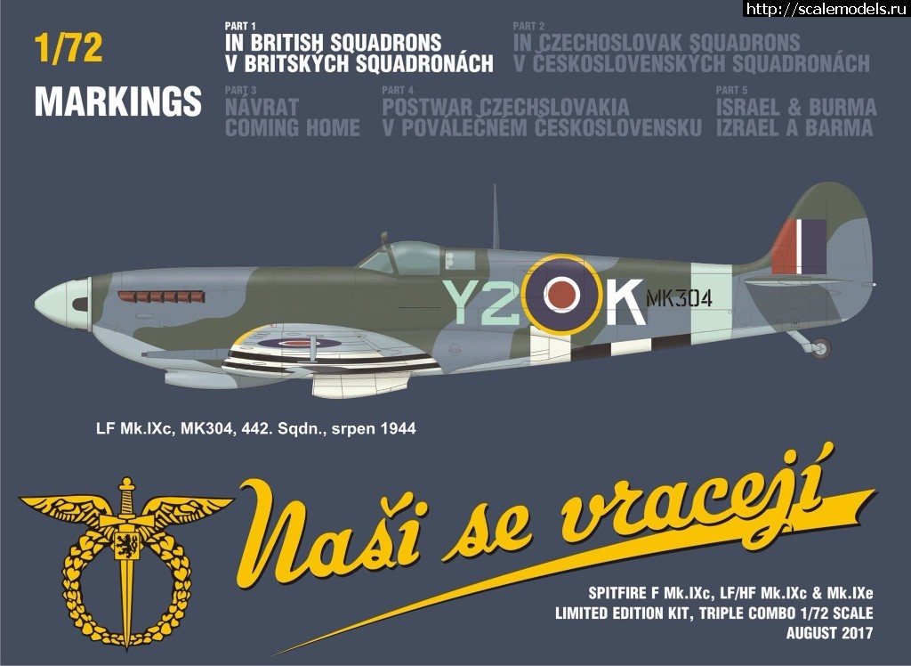 1501576208_20157959_1739538416061098_6612313090036474984_o.jpg :  Eduard 1/72 Spitfire Nasi se vraceji (triple combo limited edition)  