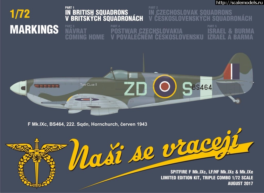 1501576208_20229634_1739538249394448_3942763627978990723_o.jpg :  Eduard 1/72 Spitfire Nasi se vraceji (triple combo limited edition)  