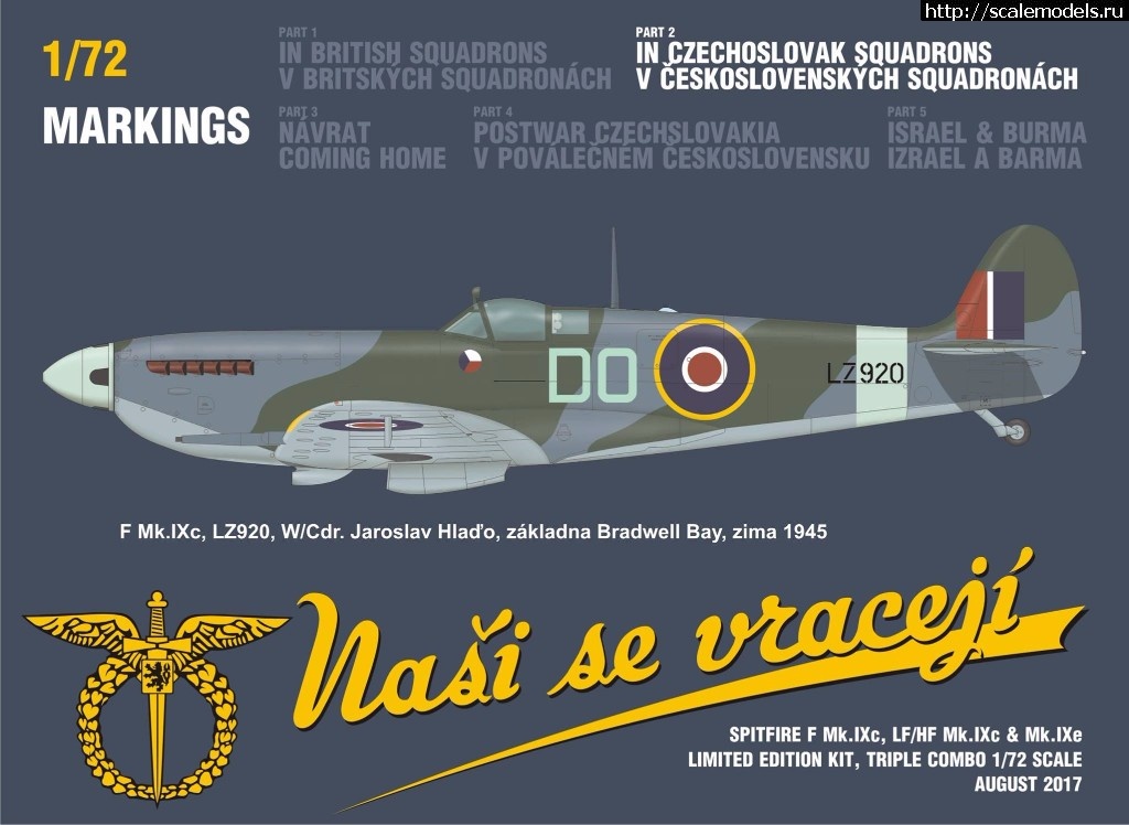 1501576276_20157405_1741813685833571_374069841865967207_o.jpg :  Eduard 1/72 Spitfire Nasi se vraceji (triple combo limited edition)  