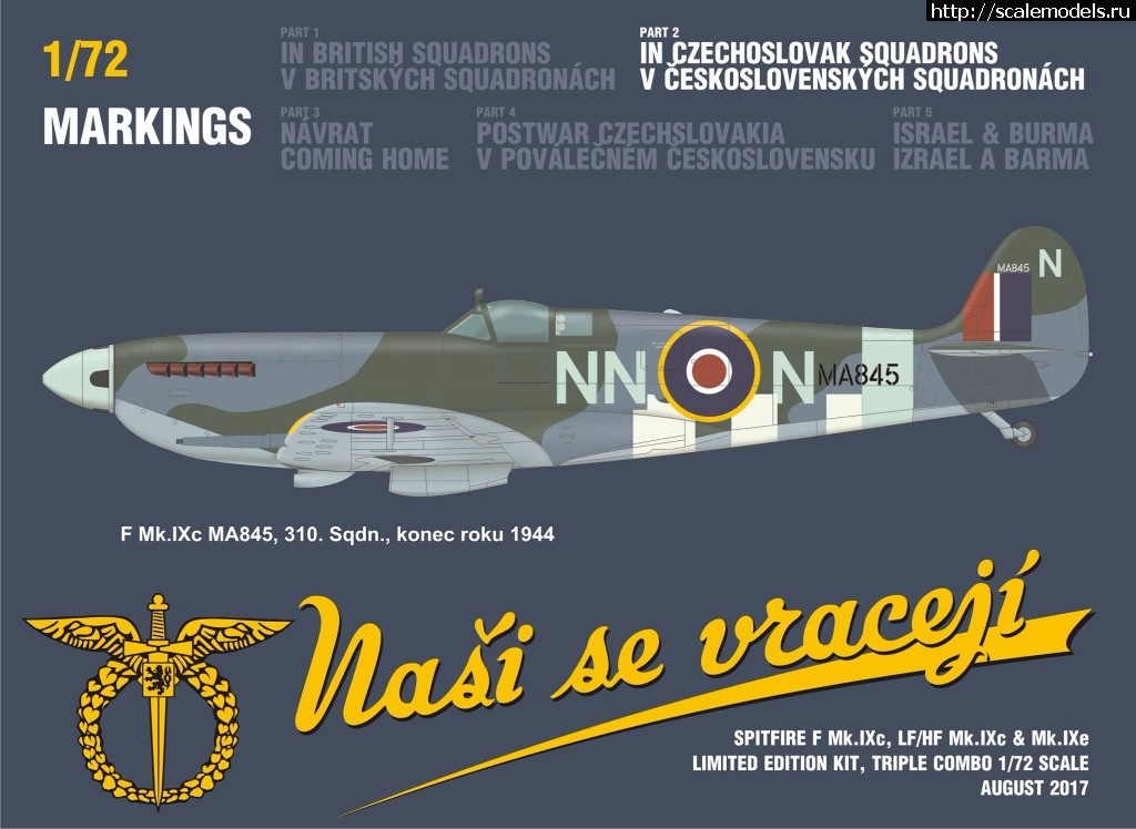 1501576281_20247771_1741813639166909_2742548000851688102_o.jpg :  Eduard 1/72 Spitfire Nasi se vraceji (triple combo limited edition)  