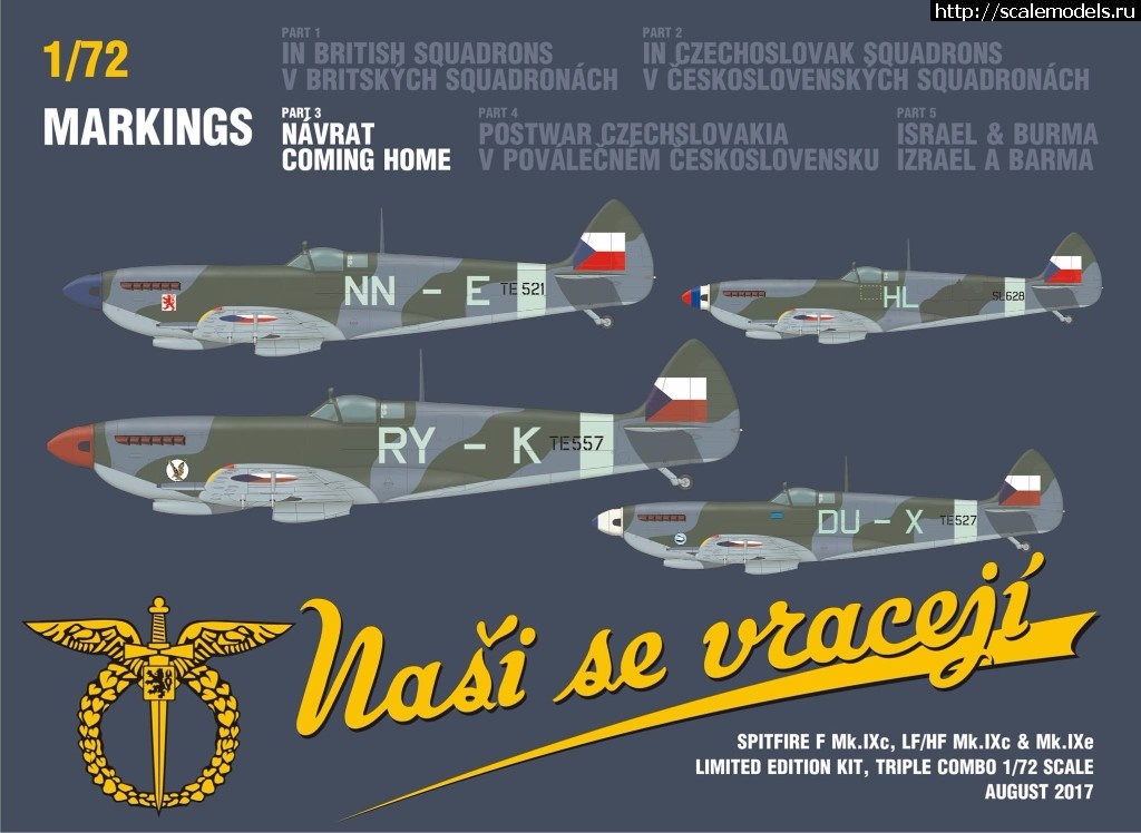 1501576418_20232186_1744258682255738_8150528688529649104_o.jpg :  Eduard 1/72 Spitfire Nasi se vraceji (triple combo limited edition)  