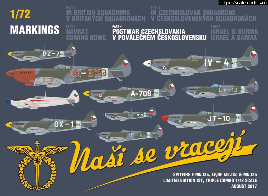 1501576492_20247935_1746608298687443_5597513971112091178_o.jpg :  Eduard 1/72 Spitfire Nasi se vraceji (triple combo limited edition)  