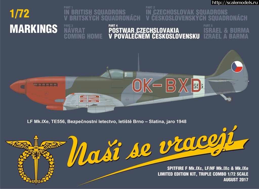 1501576496_20369601_1746608115354128_5039098971656388533_o.jpg :  Eduard 1/72 Spitfire Nasi se vraceji (triple combo limited edition)  