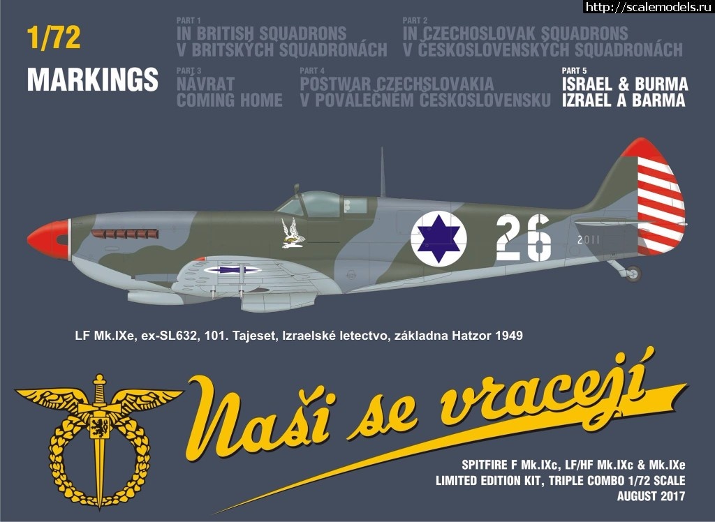 1501576613_20280425_1747801715234768_1959287257663651321_o.jpg :  Eduard 1/72 Spitfire Nasi se vraceji (triple combo limited edition)  