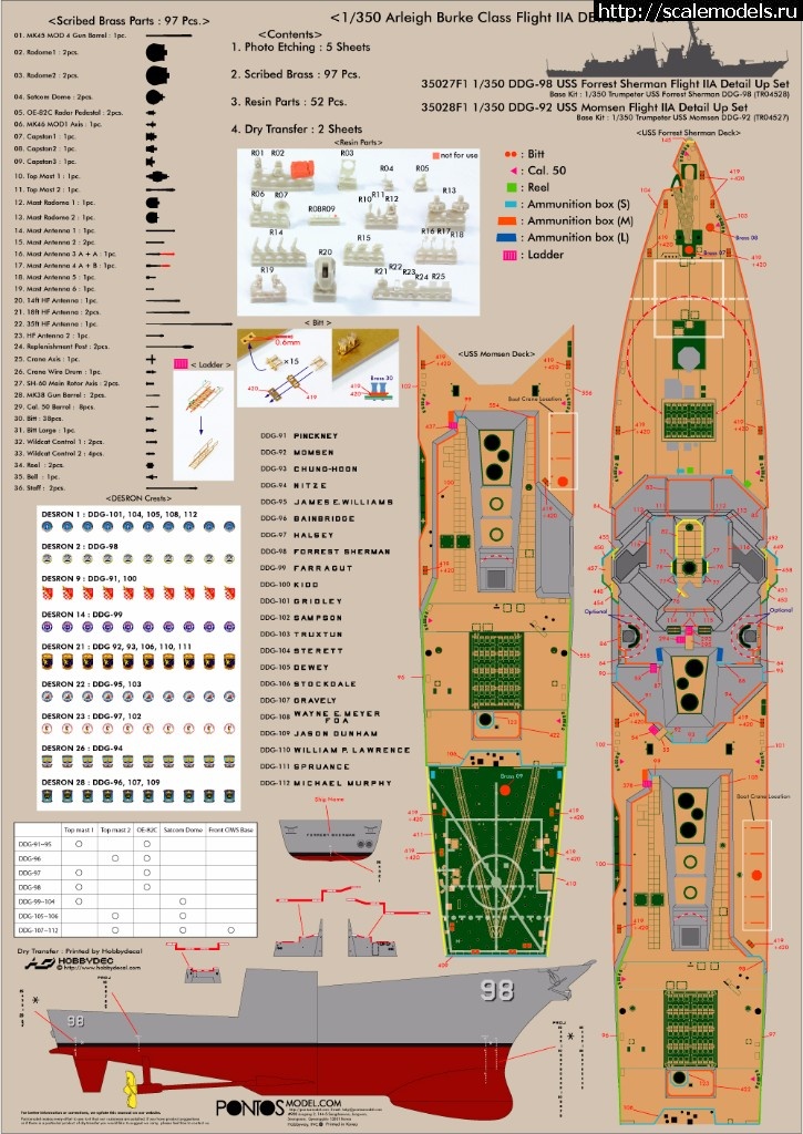 1507630919_35027f1-4-1.jpg :  Pontosmodel 1/350 DDG Arleigh Burke Class F IIa Detail Set  