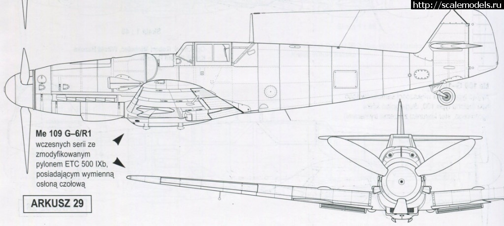 Bf 109 чертеж