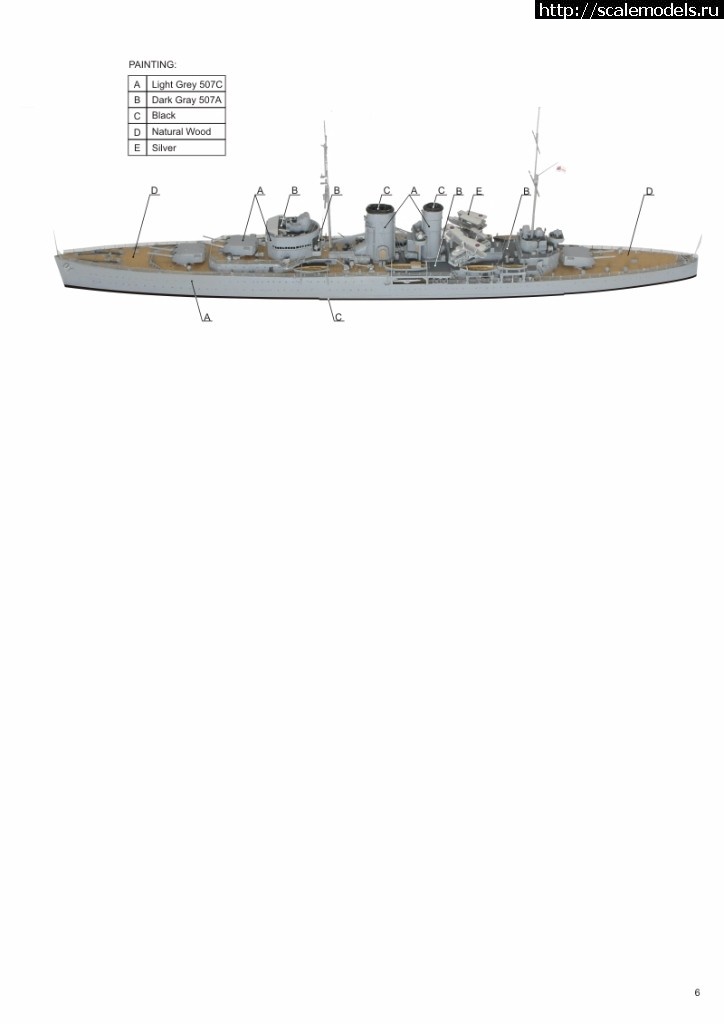 1511164883_7103_instr_06.jpg :  Niko Model 1/700   HMS Exeter December 1939  