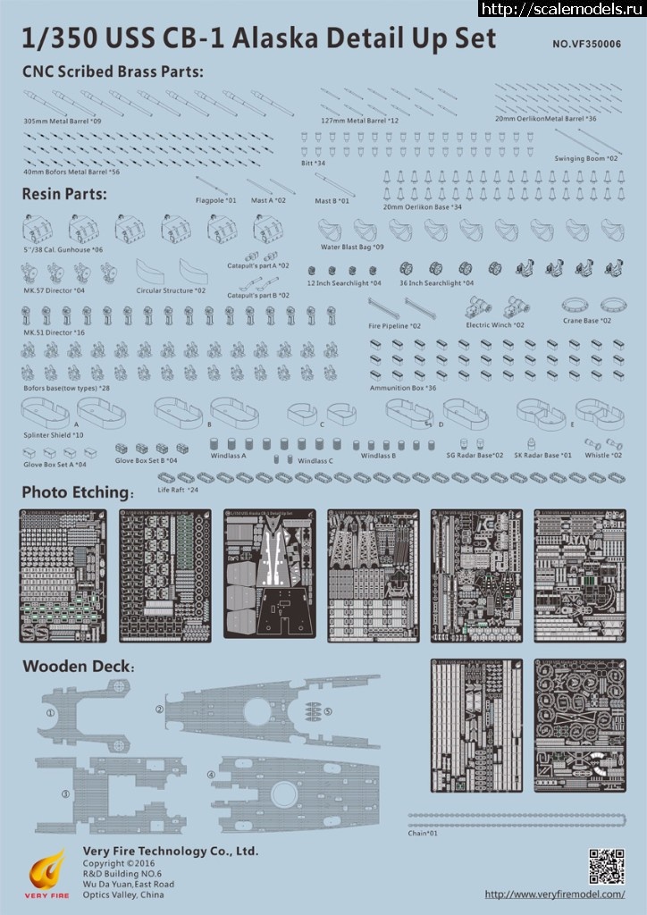 1511254567__tmp.jpg :  Veryfire 1/350 USS Alaska CB-1 detail set  