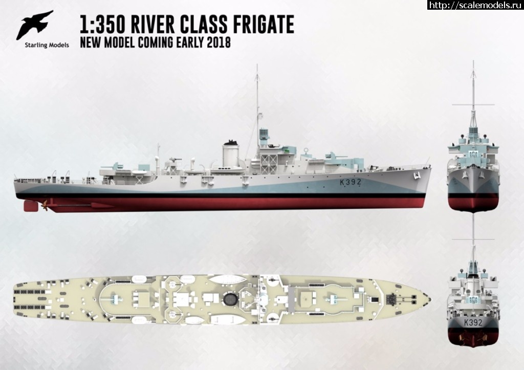 1512475532_9GI8TYL.jpg :  Starling Models 1/350  HMS Nadder (K392)  River  