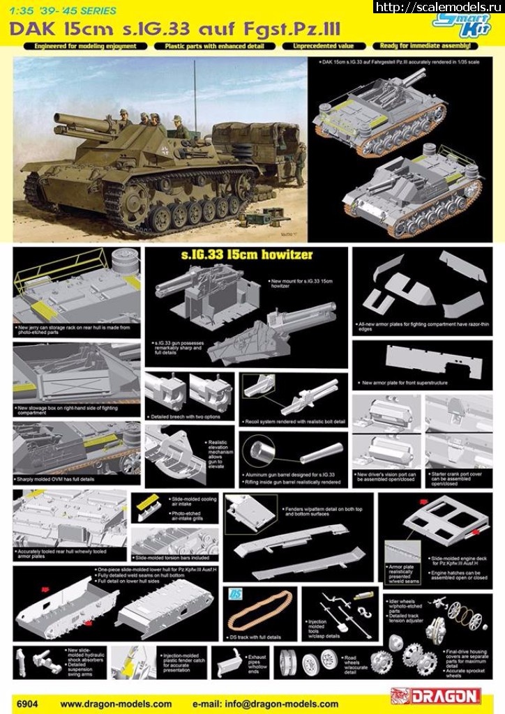 1513923339_25446139_2016356351724174_1748494912801242795_n.jpg :  Dragon 1/35 15cm sIG 33 L/11 auf Fahrgestell Panzerkampfwagen III Ausf.H (Sf)  