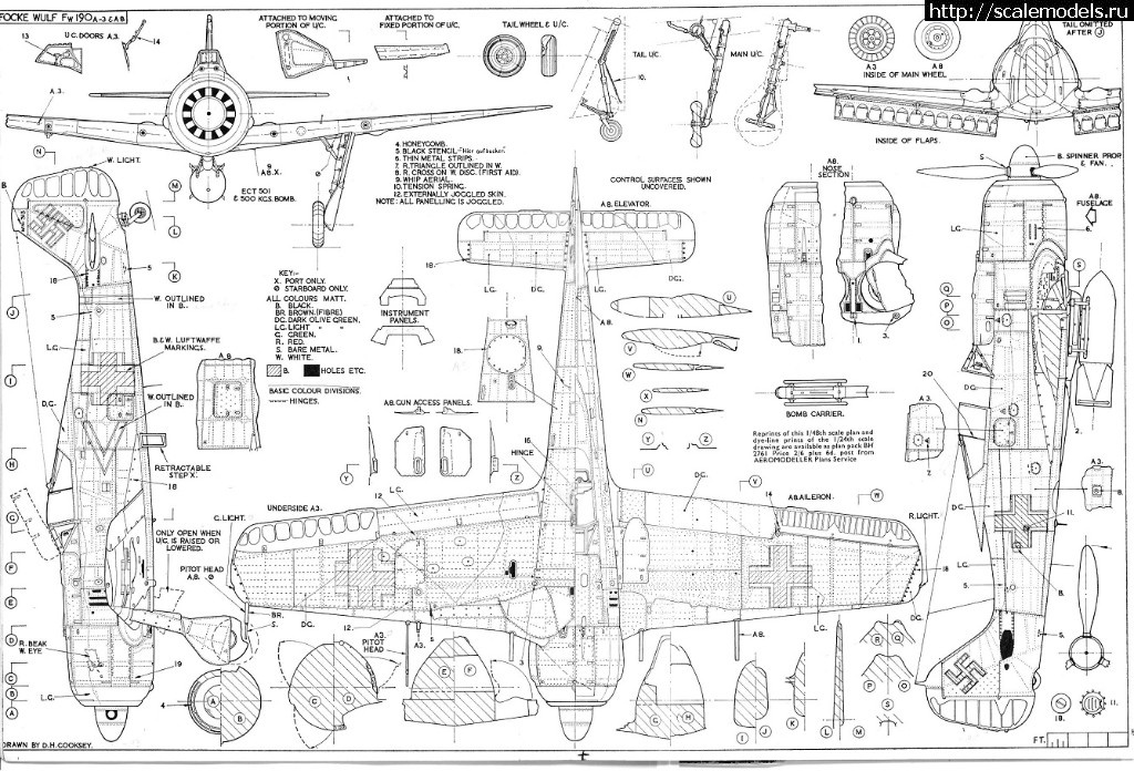 Фокке вульф 190 чертежи