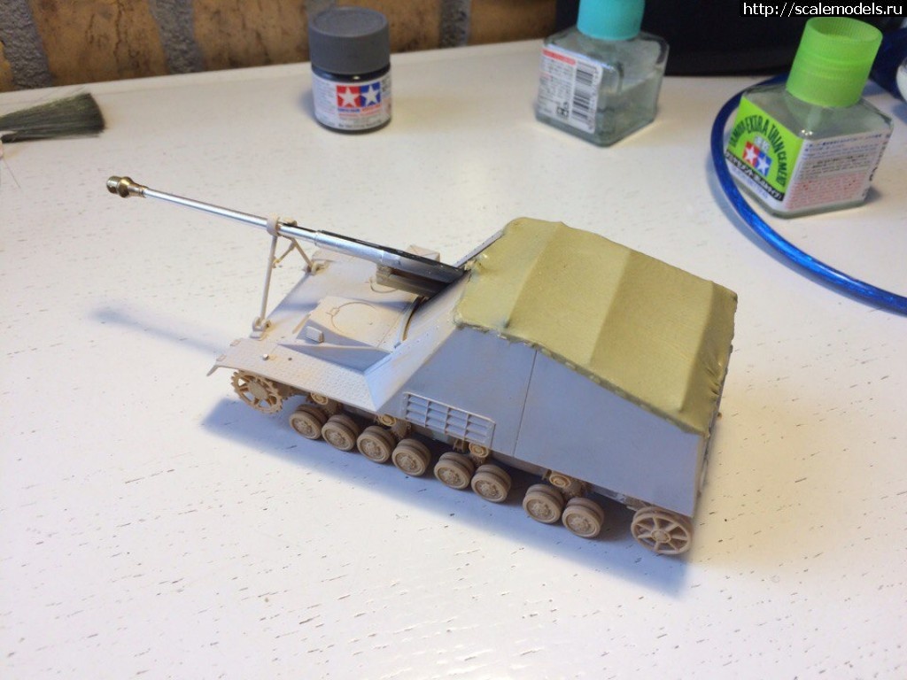 1517391170_2.jpg :  !/  "NASHORN"; Fuman(Bandai)+ Pz.Kpfw.IV (Tamiya)  