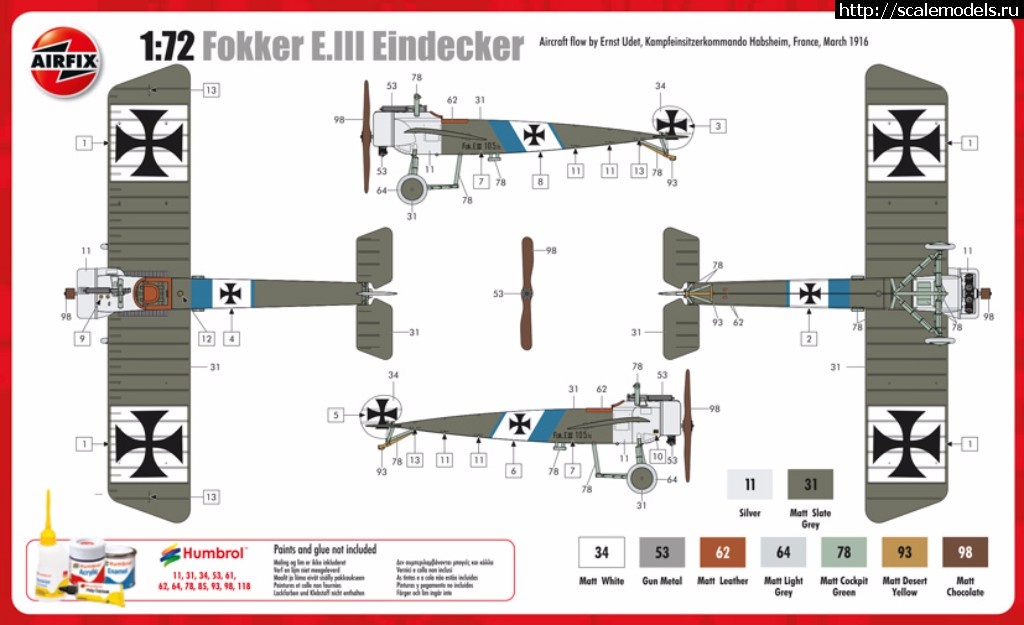 1520350884_l_new_fokker_eindecker_schemes_a01087_showcased_on_airfix_workbench_blog.jpg : #1461750/ Fokker E.III  Eduard 1/72   