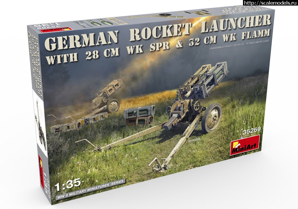 1526976702_35269-GERMAN-ROCKET-LAUNCHER-with-28cm-WK-Spr--32cm-WK-Flamm-1.jpg : MINIART  -   German Rocket Launcher w/28cm WK Spr  