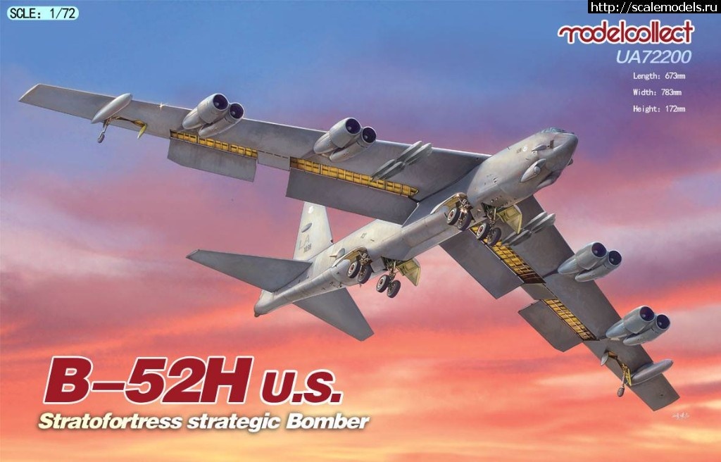 1534768040_39558210_1103122159842883_5315395733904424960_o.jpg :  Modelcollect 1/72 B-52H Stratofortress -   