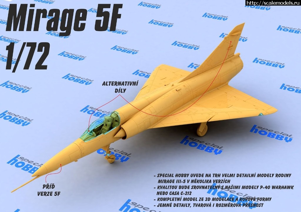 1537950454_Mirage-5F-01-info.jpg :  Special Hobby 1/72 Dassault Mirage IIIS/IIIRS/5BA/5F - 3D-render  
