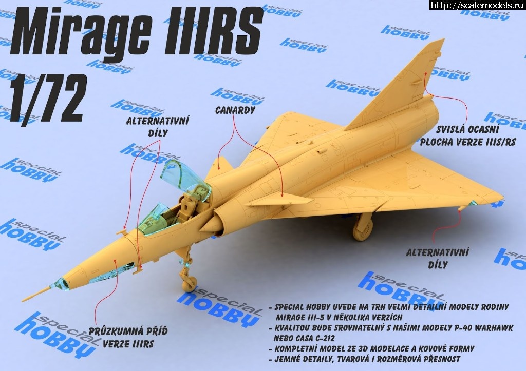 1537950455_Mirage-IIIS-01-info.jpg :  Special Hobby 1/72 Dassault Mirage IIIS/IIIRS/5BA/5F - 3D-render  