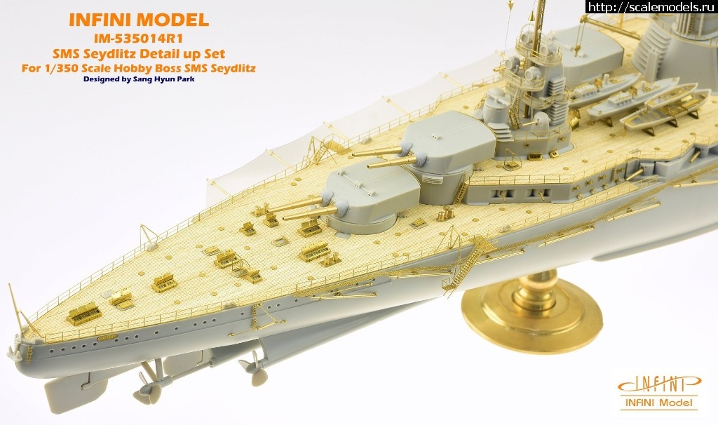 1541670894_44370870_1086687408173661_2377524767843418112_o.jpg :  Infini-model 1/350 SMS Seydlitz 1916 detail set + wooden deck  