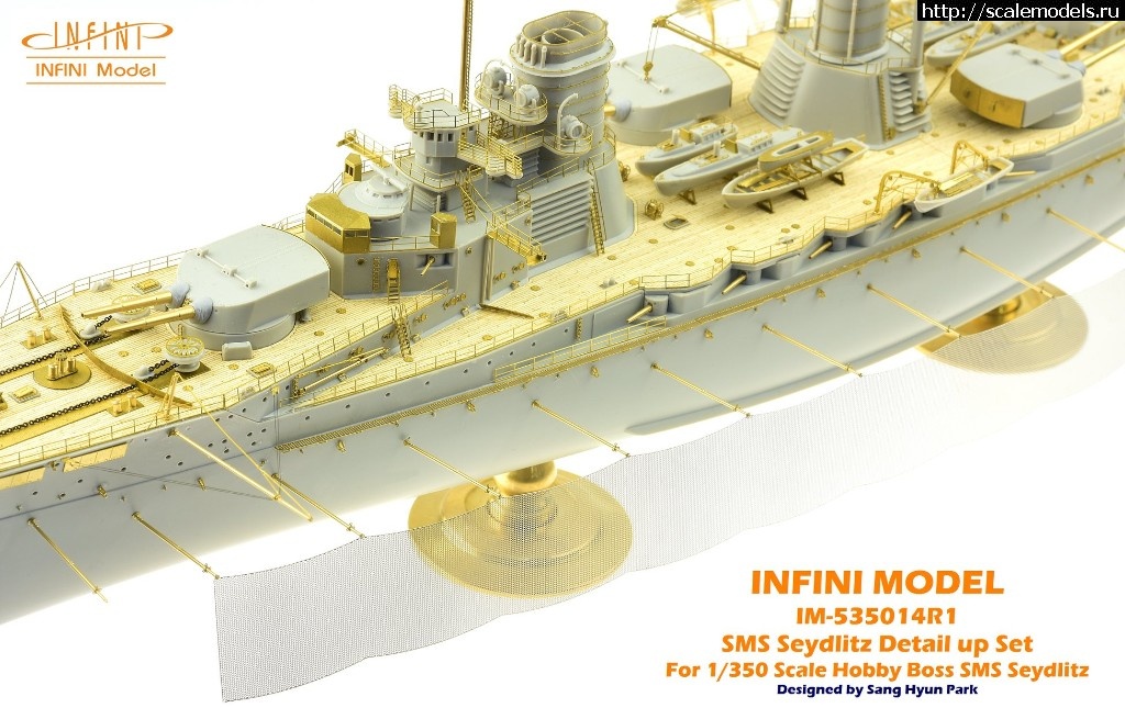 1541670900_45541157_1097997247042677_2829829835369480192_o.jpg :  Infini-model 1/350 SMS Seydlitz 1916 detail set + wooden deck  