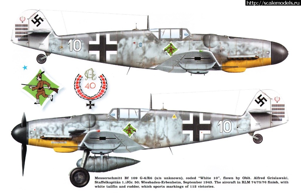 1547714756_Messerschmitt-Bf-109G6R3R6-1-JG50-White-10-Alfred-Grislawski.jpg : #1529131/  1/48 Messershcmitt Bf 109G-6    