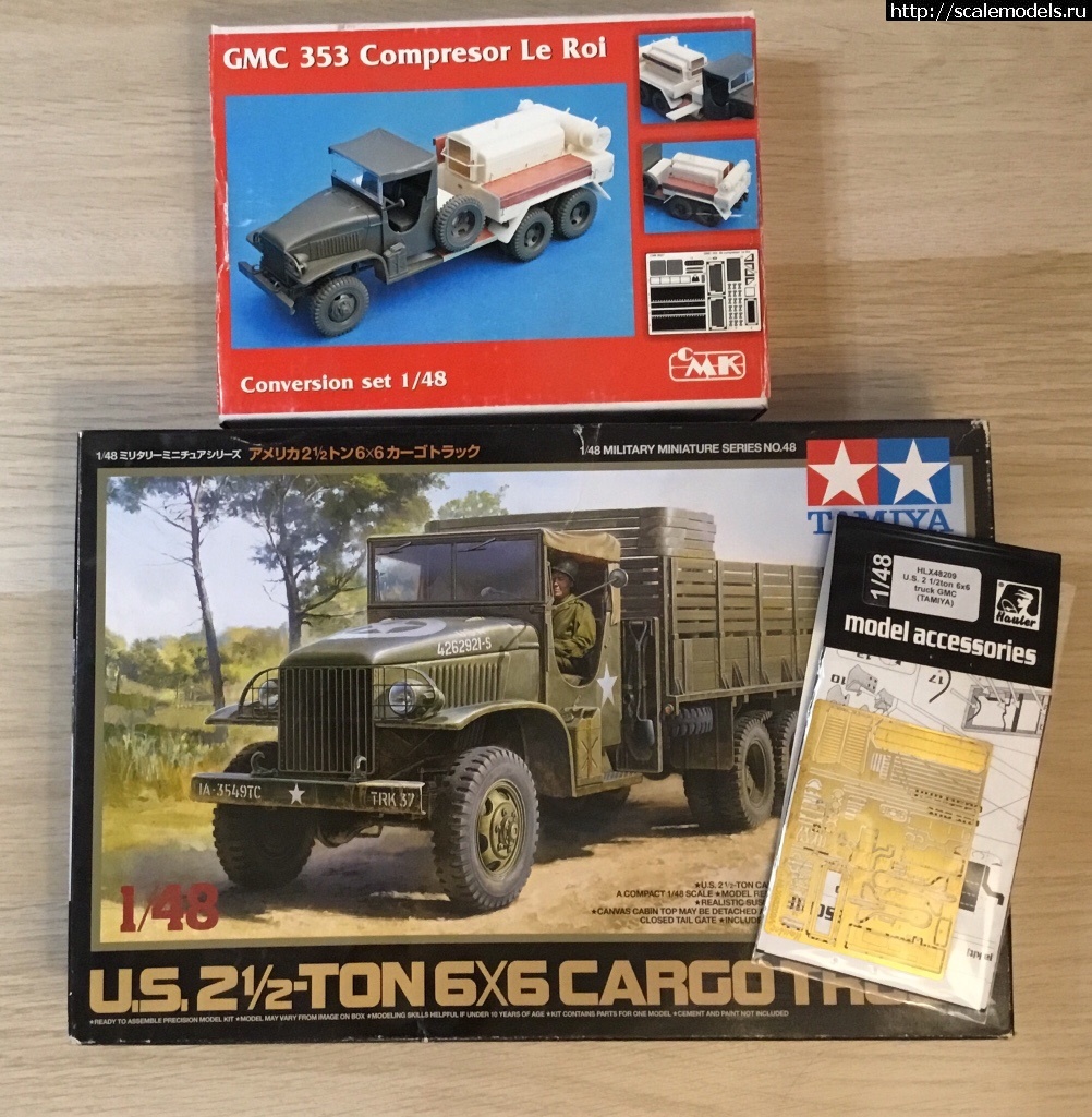 1550510074_4B5FE645-7D0B-4079-A716-86E9CB3D04CE.jpeg : GMC 353 Compresor Le Roi 1/48 Tamiya+CMK+Hauler  