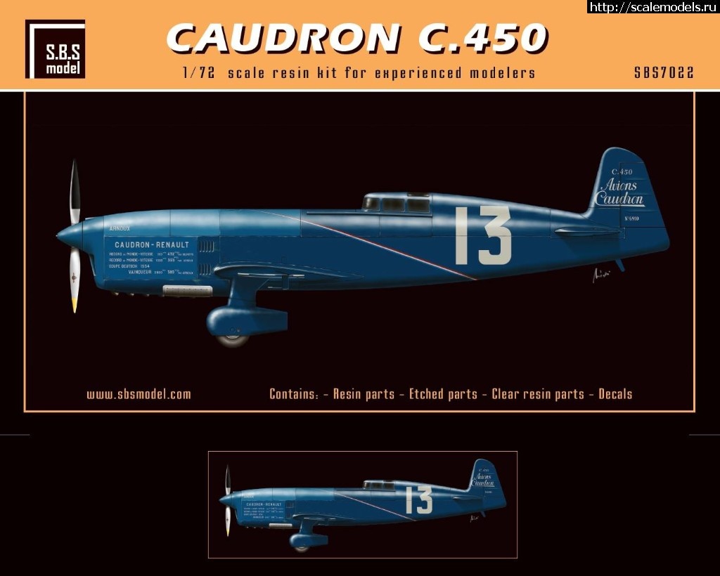 1555922921_57070856_2304328159587565_1266088657291313152_o.jpg :  SBS Model 1/72 Caudron C.450 -      